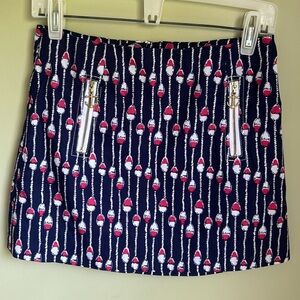 Lilly Pulitzer size 00 skirt Swim Lanes print. Nautical theme/anchor zip pulls.